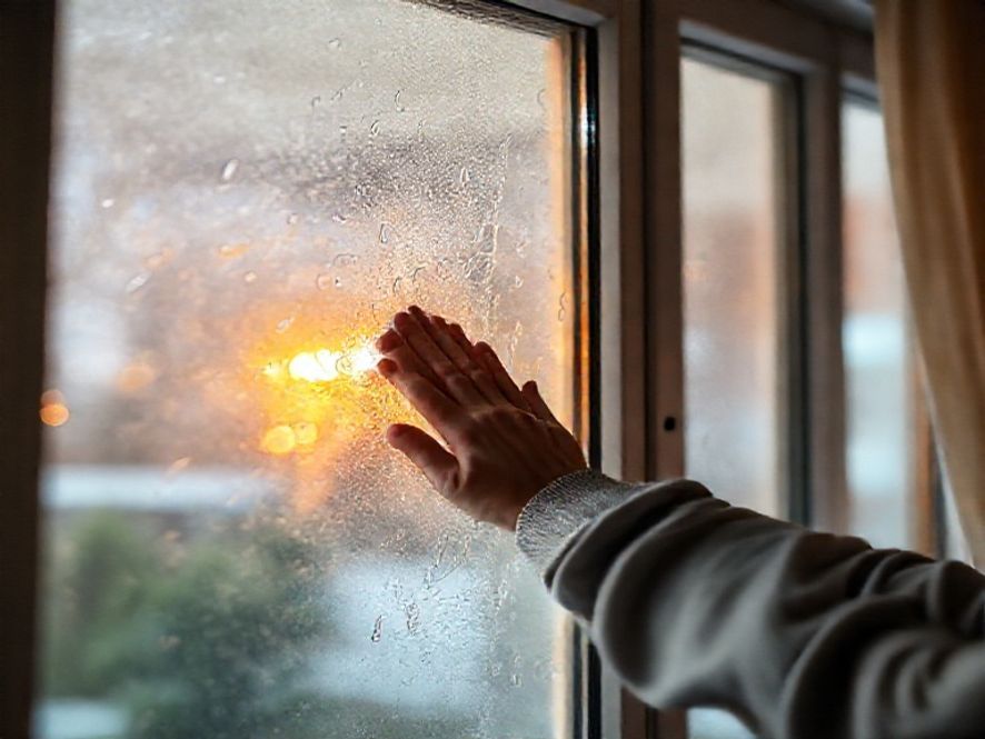 Home experiencing humidity problems due to aging HVAC system.